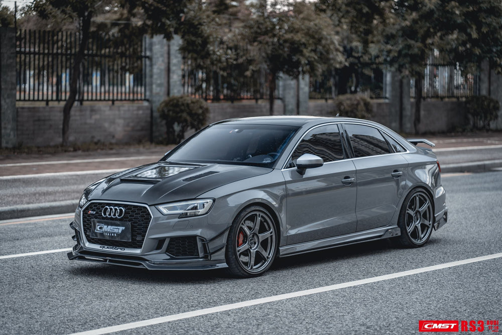 CMST Glass Transparent Carbon Fiber Hood Bonnet Ver.3 for Audi RS3 2018-2020 & 2014-2020 A3 & A3 S Line & S3