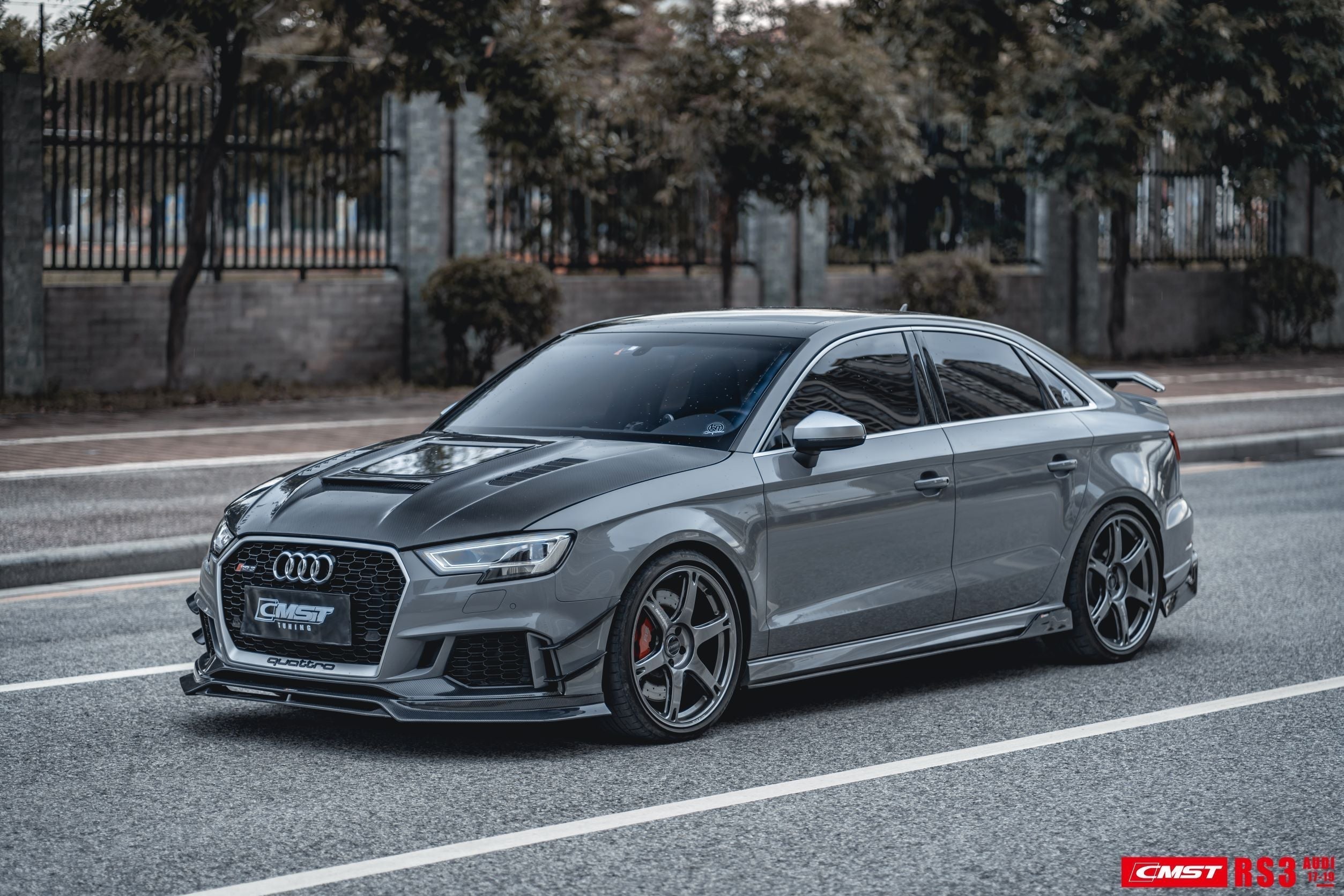CMST Carbon Fiber Side Skirts Ver.2 for Audi RS3 S3 A3 8V 2013-2020