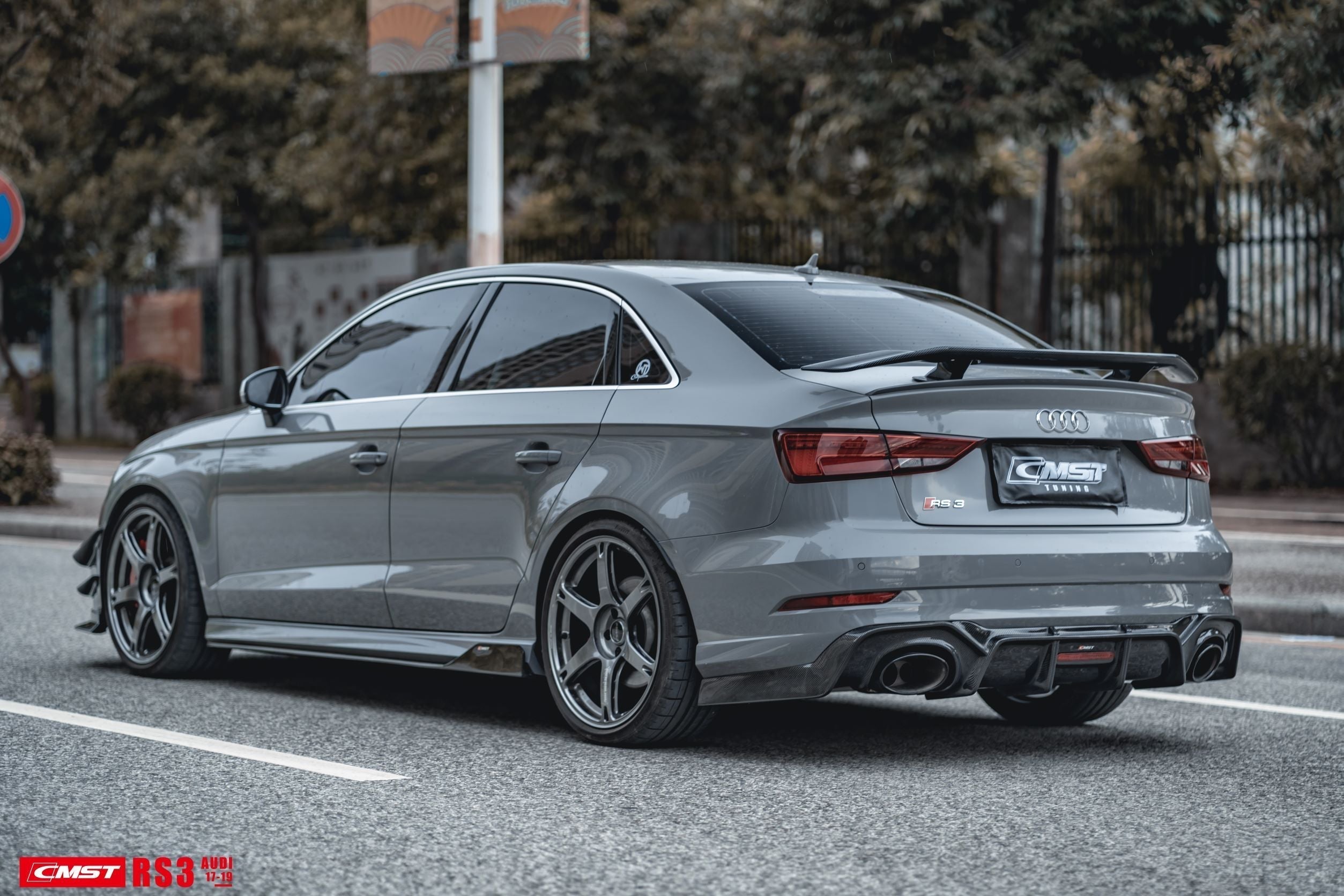 CMST Carbon Fiber Side Skirts Ver.2 for Audi RS3 S3 A3 8V 2013-2020