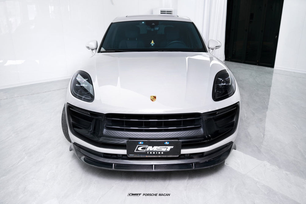 CMST Pre-preg Carbon Fiber Front Splitter for Porsche Macan Base / S / T 2022-ON