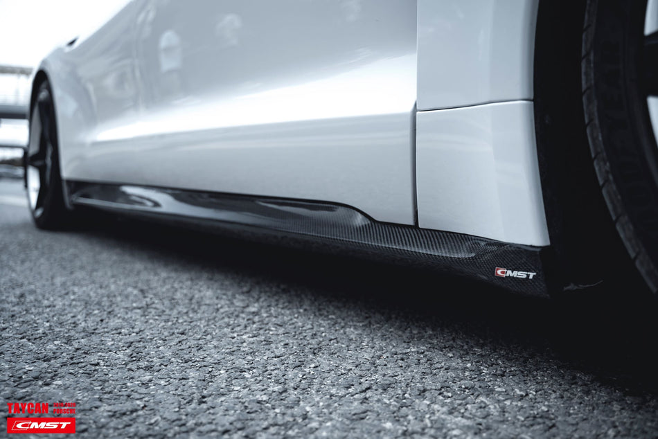 CMST Carbon Fiber Side Skirts for Porsche Taycan & 4S & Turbo & Turbo S