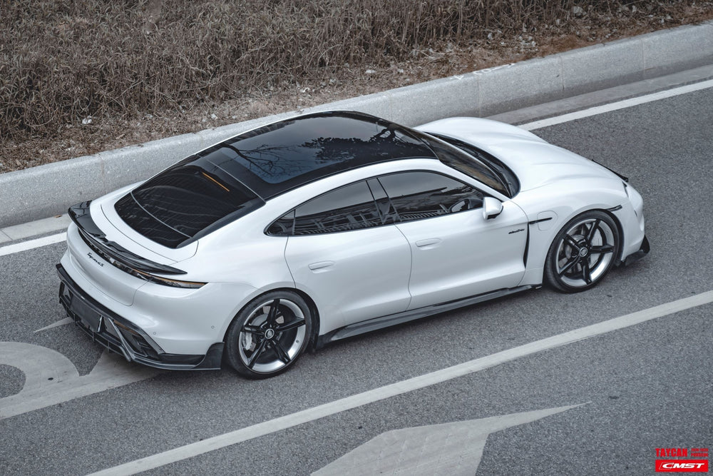 CMST Carbon Fiber Rear Diffuser & Canards for Porsche Taycan Base & 4S