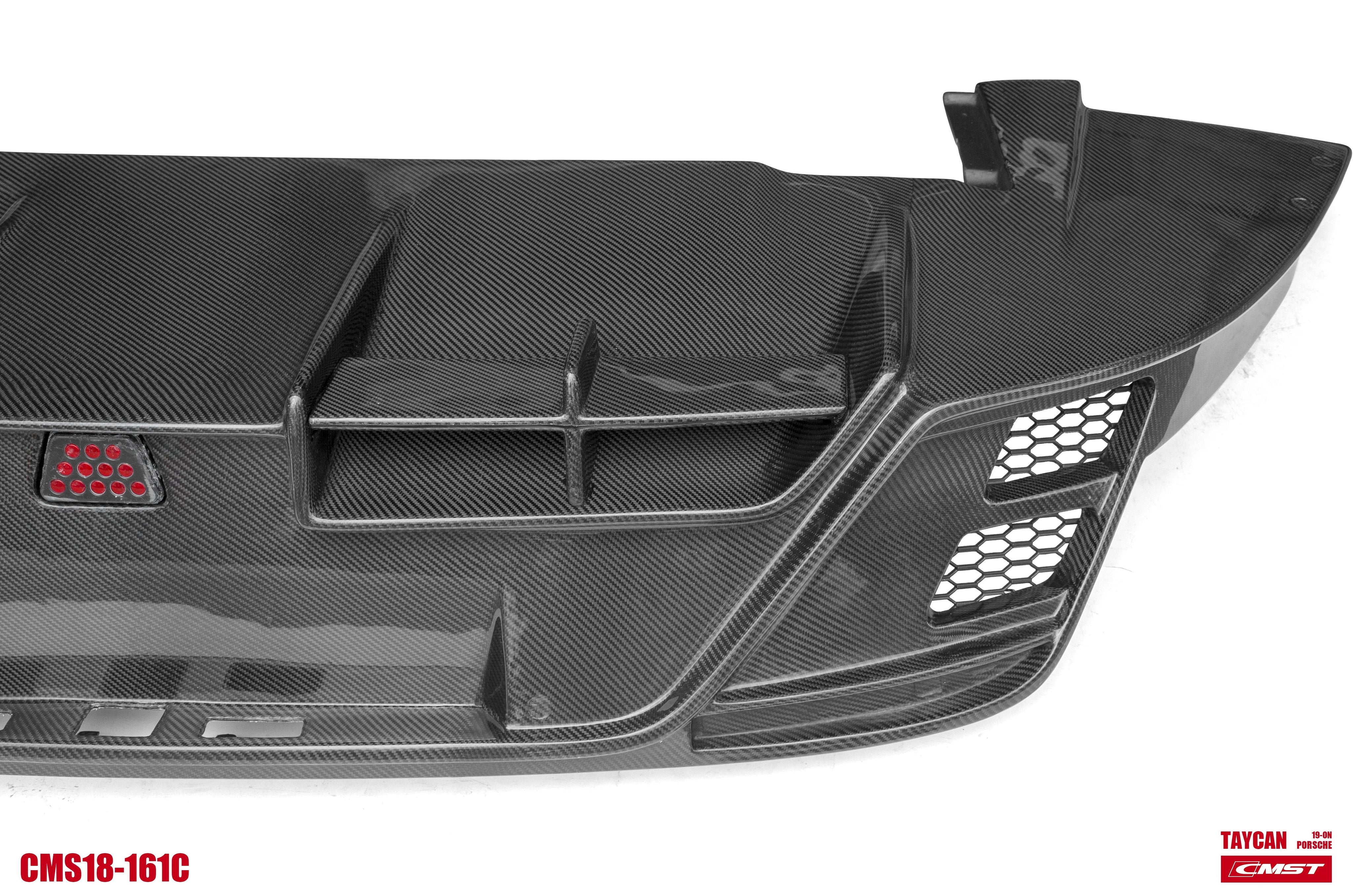 CMST Carbon Fiber Rear Diffuser & Canards for Porsche Taycan Base & 4S