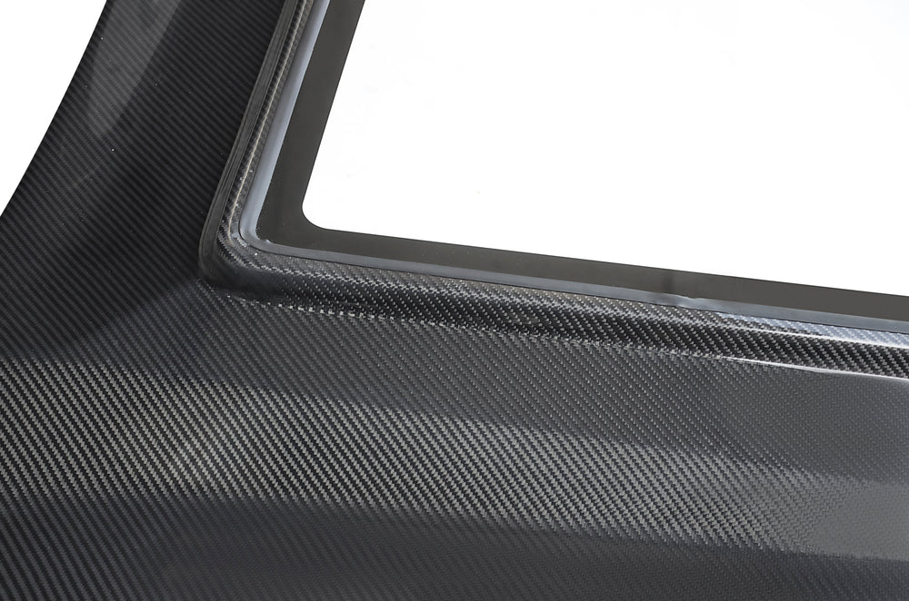 CMST Carbon Fiber Glass Transparent Hood Stage 2 ( Raised 2 inches ) for Ford Mustang S550.1 2015- 2017