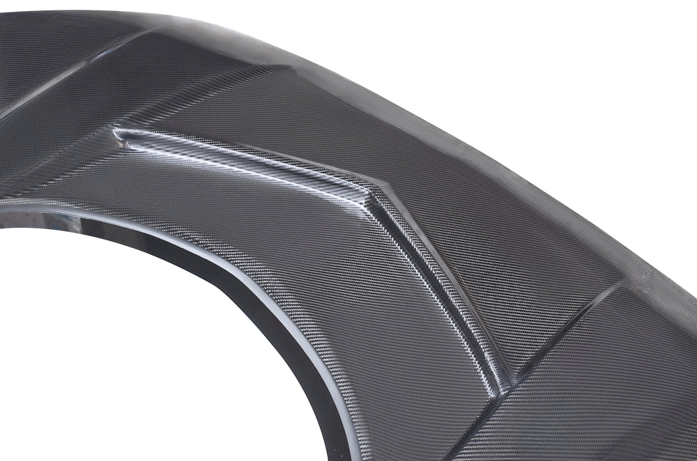 CMST Carbon Fiber Glass Transparent Hood Stage 2 ( Raised 2 inches ) for Ford Mustang S550.1 2015- 2017