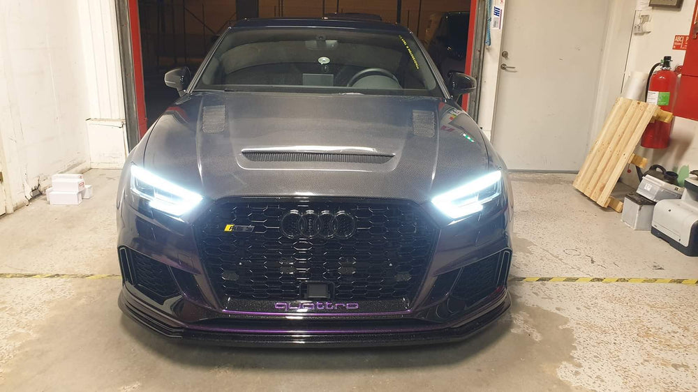 CMST Carbon Fiber Hood Bonnet Ver.2 for Audi RS3 A3 A3 S Line 2014-2020 Sedan