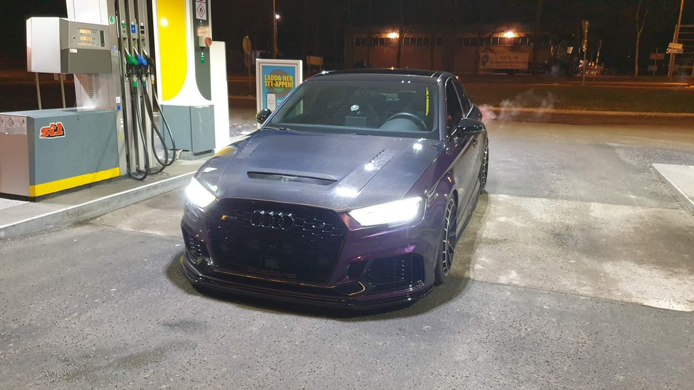 CMST Carbon Fiber Hood Bonnet Ver.2 for Audi RS3 A3 A3 S Line 2014-2020 Sedan