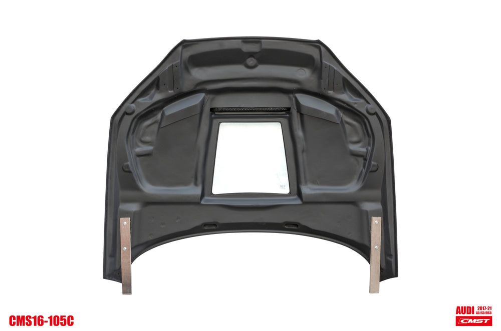 CMST Carbon Fiber Hood Bonnet Glass Transparent Clearview for Audi RS5 S5 A5 B9 B9.5 2017-ON