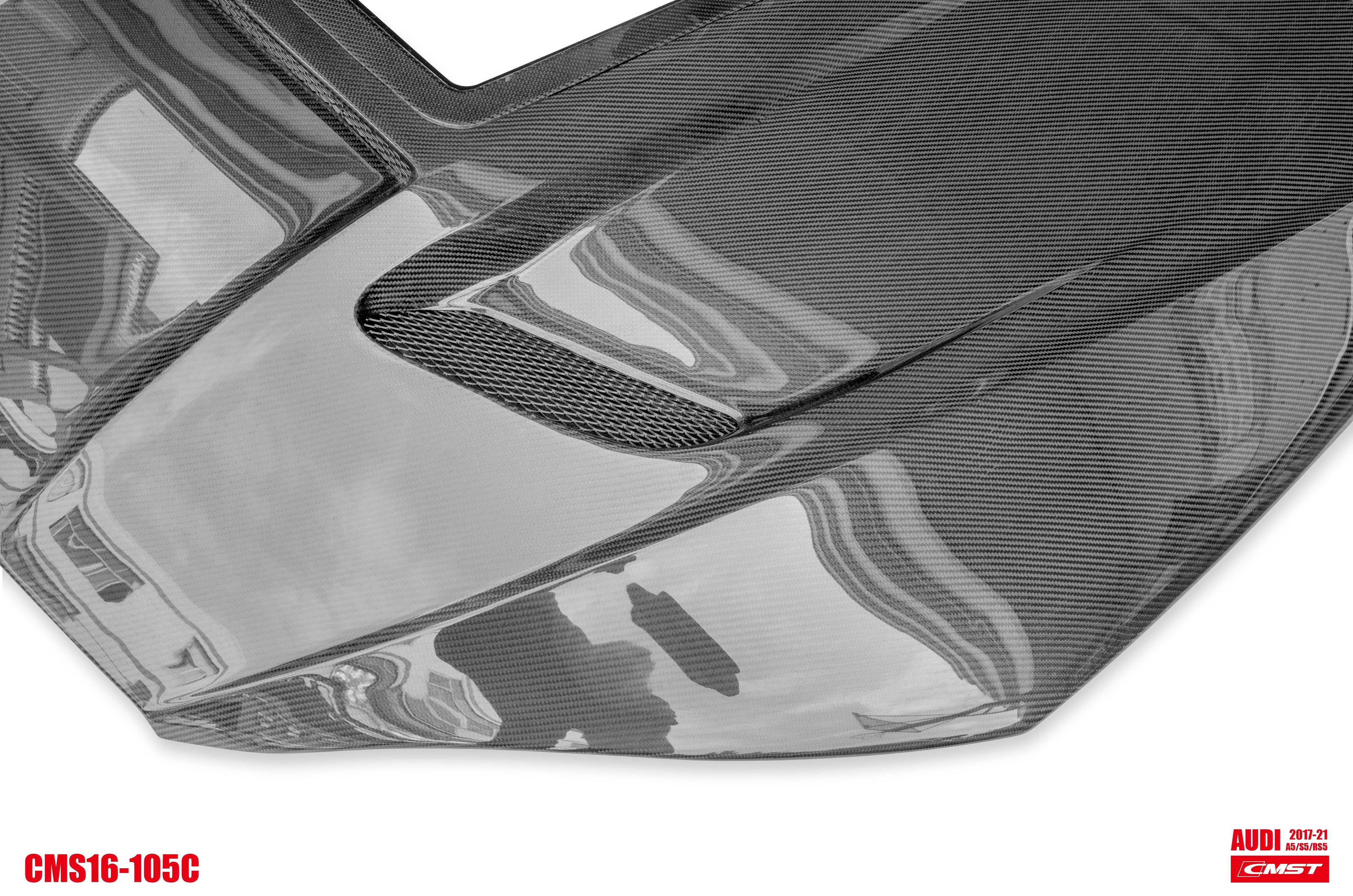 CMST Carbon Fiber Hood Bonnet Glass Transparent Clearview for Audi RS5 S5 A5 B9 B9.5 2017-ON