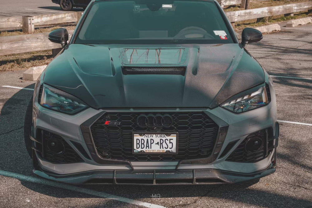 CMST Carbon Fiber Hood Bonnet Glass Transparent Clearview for Audi RS5 S5 A5 B9 B9.5 2017-ON