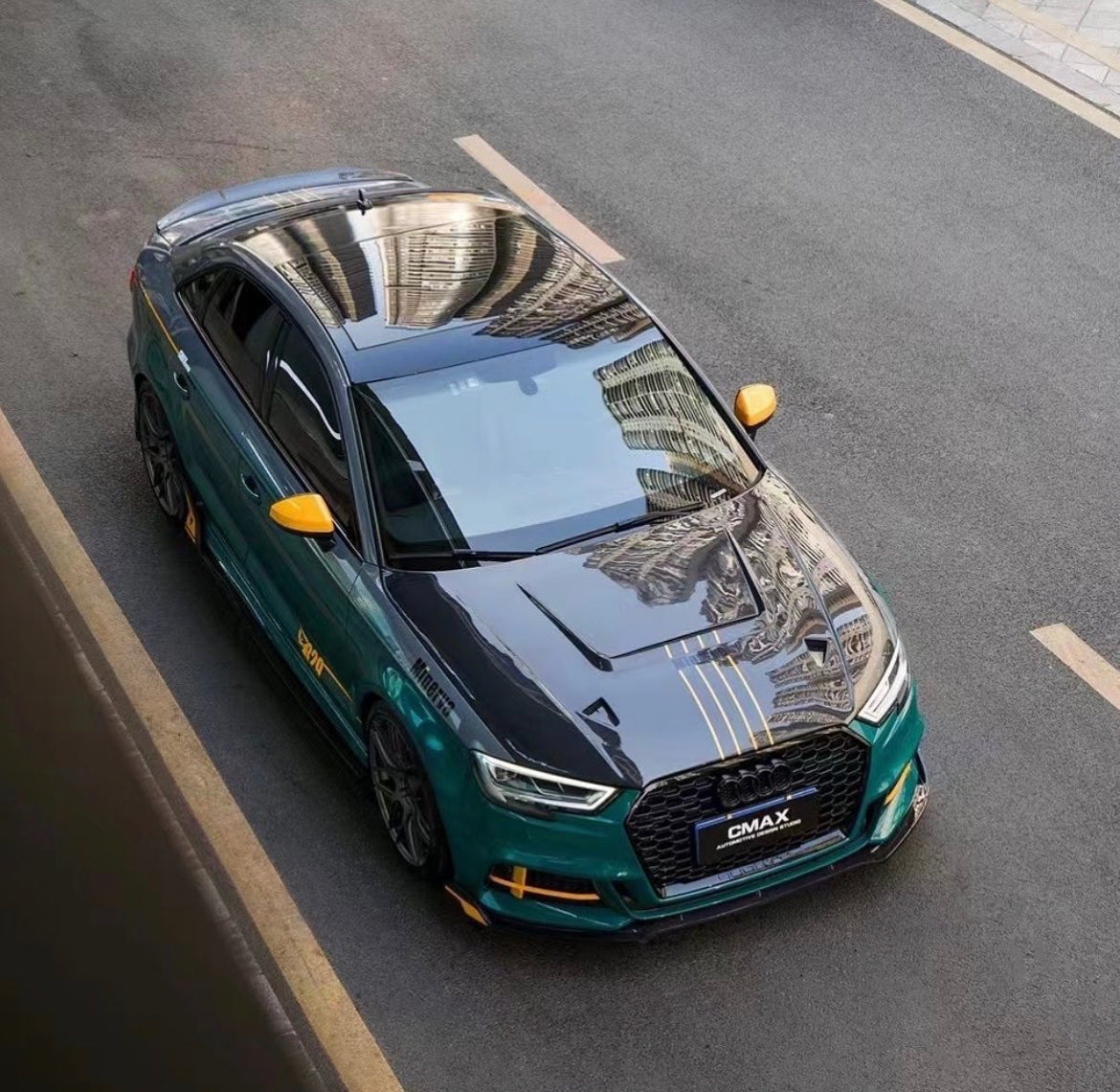 CMST Carbon Fiber Hood Bonnet Ver.4 for Audi RS3 2018-2020 & 2014-2020 A3 & A3 S Line & S3