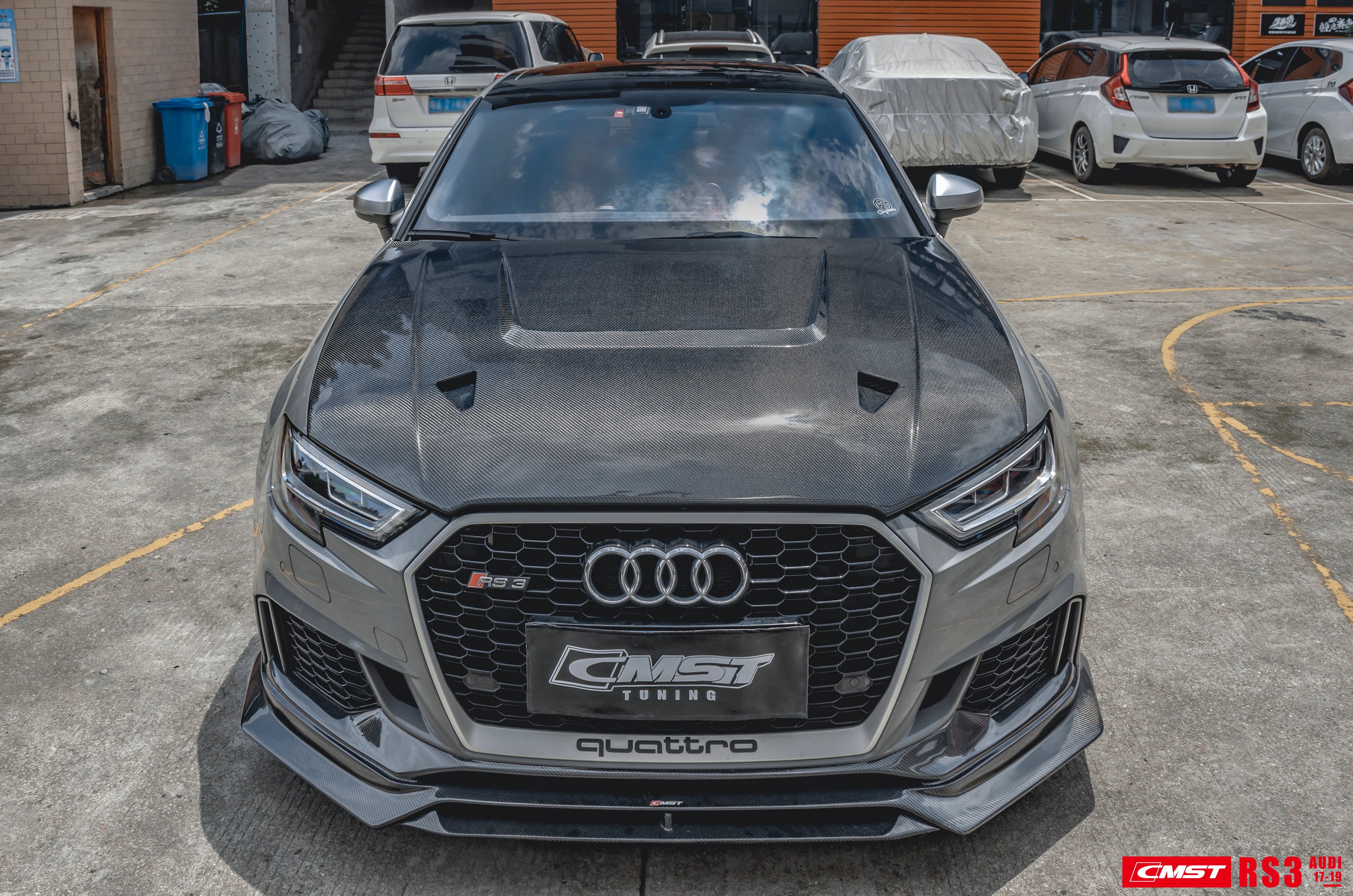 CMST Carbon Fiber Hood Bonnet Ver.4 for Audi RS3 2018-2020 & 2014-2020 A3 & A3 S Line & S3