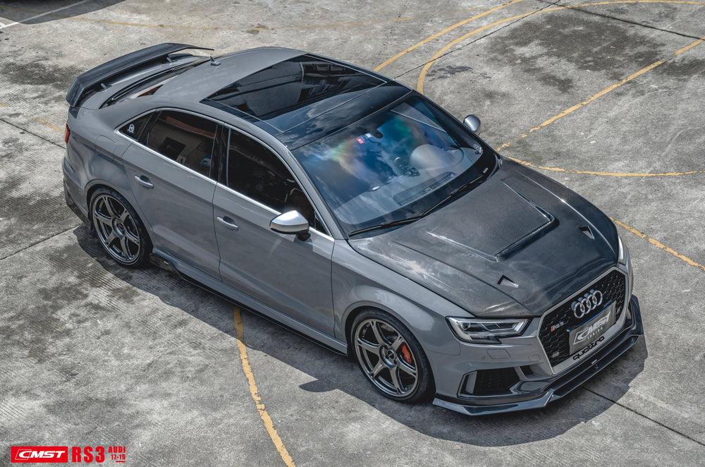 CMST Carbon Fiber Rear Spoiler Wing ver.3 for Audi RS3 2018-2020 & S3 & A3 S Line & A3 2014-2020