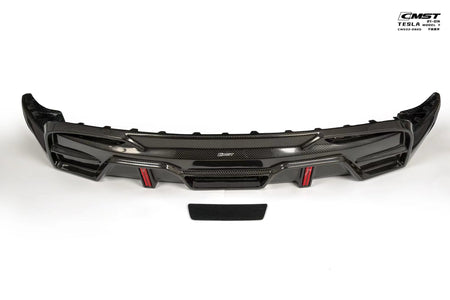 CMST Carbon Fiber Rear Diffuser Ver.4 with tow hook access for Tesla Model Y