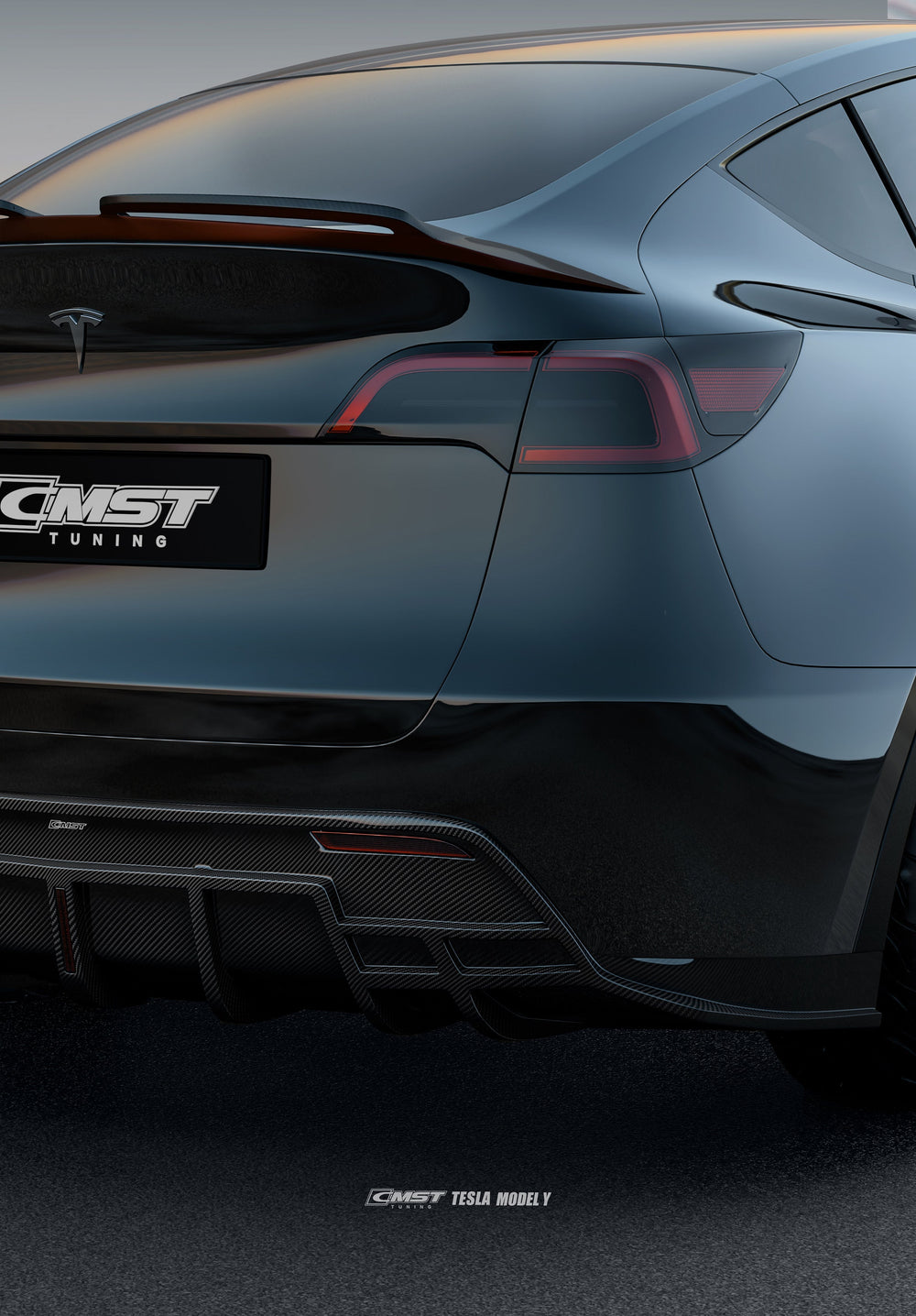 CMST Carbon Fiber Rear Diffuser Ver.5 for Tesla Model Y