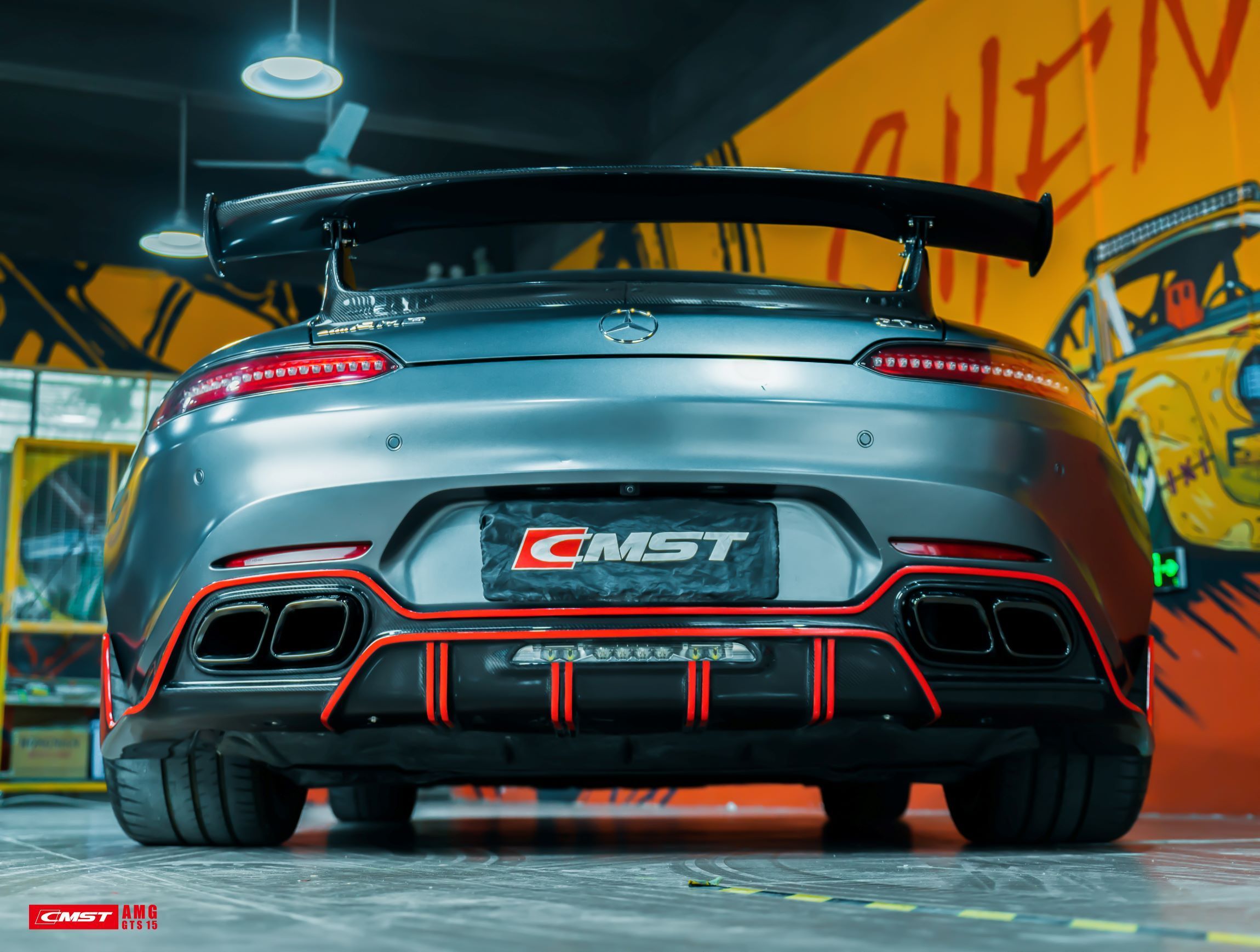 CMST Carbon Fiber Rear Diffuser for Mercedes Benz C190 AMG GT GTS 2015-ON