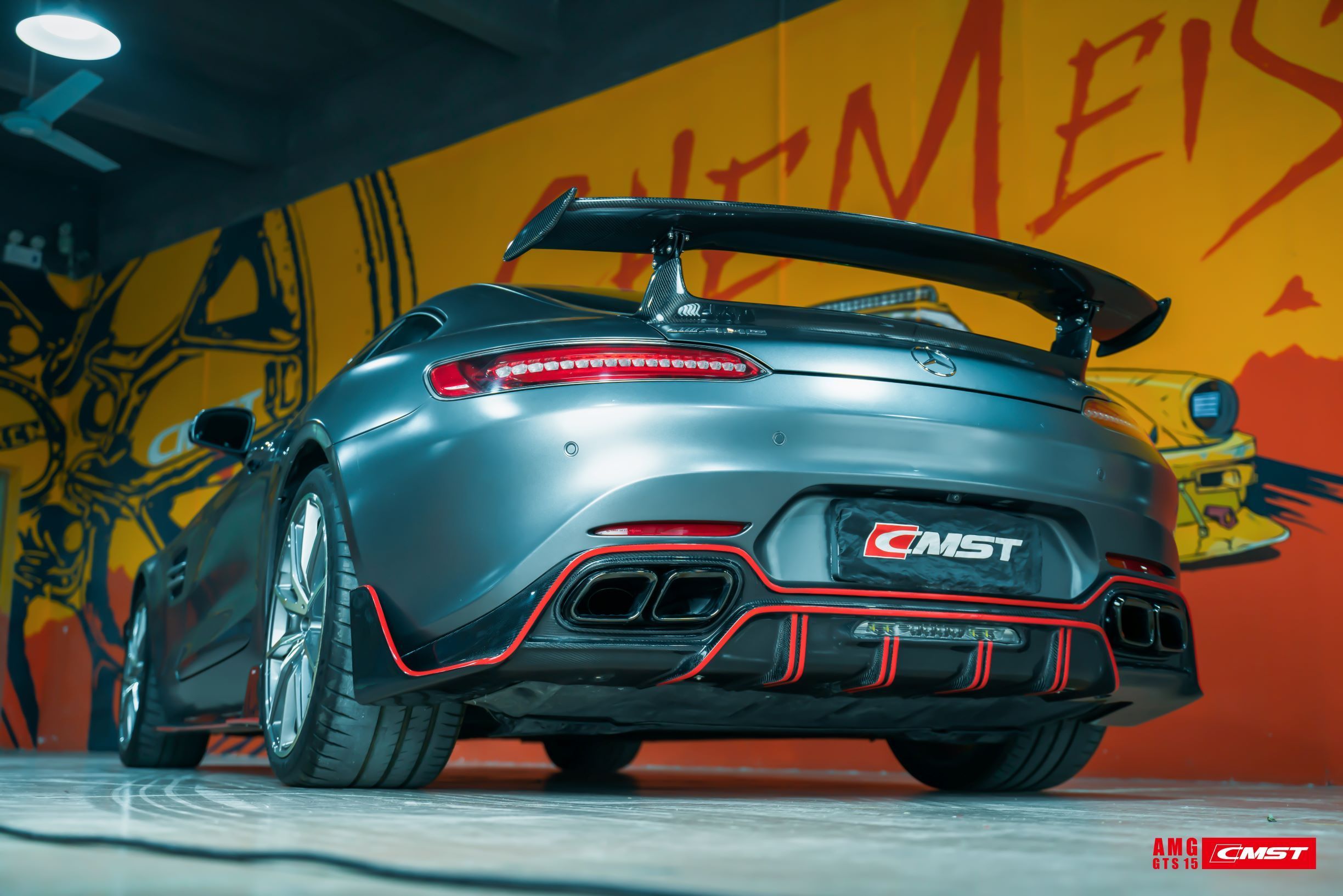 CMST Carbon Fiber Rear Diffuser for Mercedes Benz C190 AMG GT GTS 2015-ON