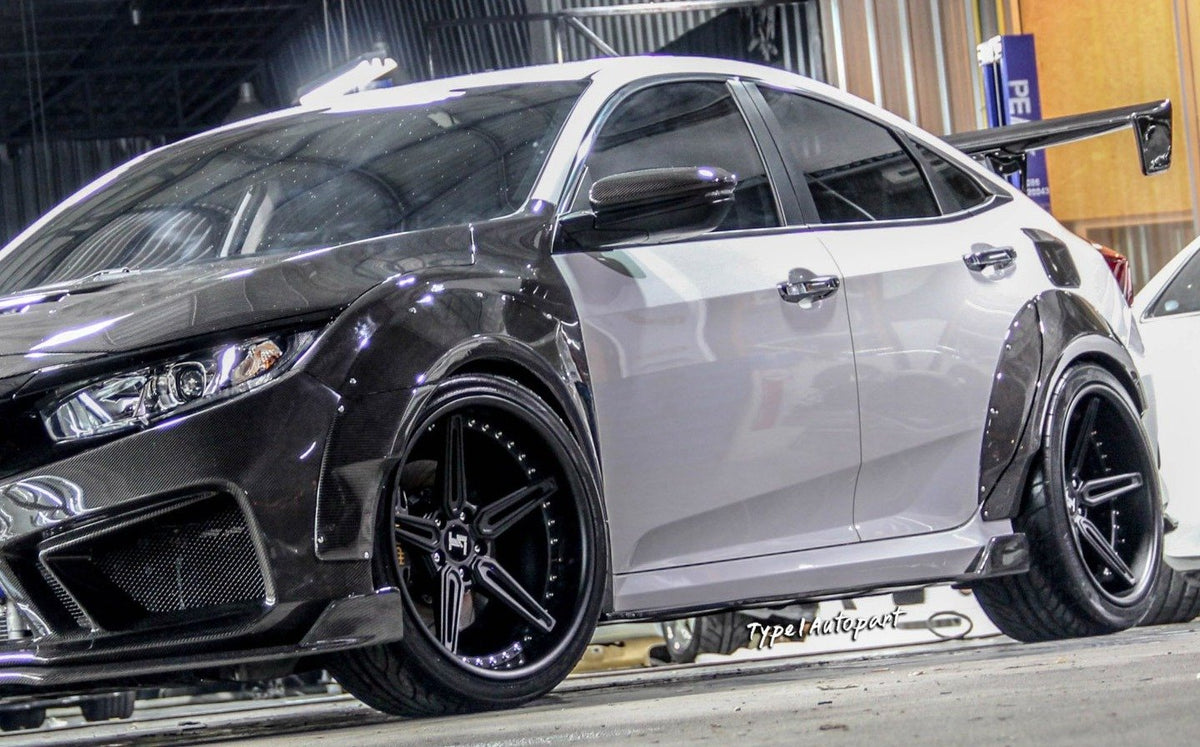 CMST Carbon Fiber Widebody Fenders & Wheel Arches for Honda 10th Gen Civic