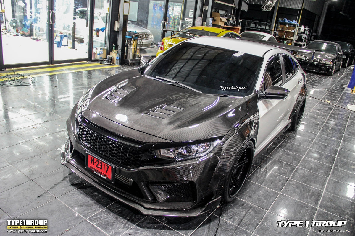 CMST Carbon Fiber Widebody Fenders & Wheel Arches for Honda 10th Gen Civic