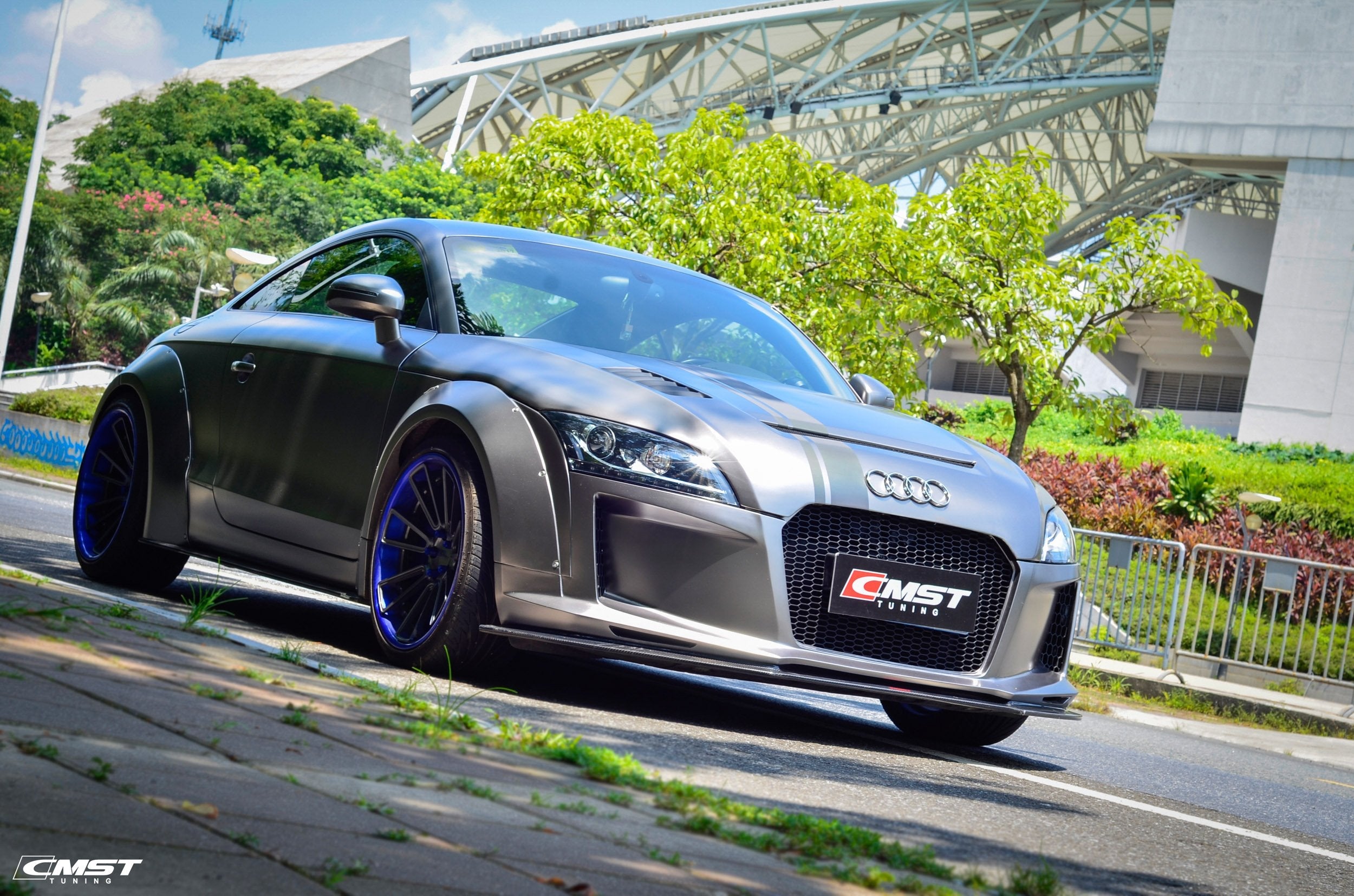 CMST Carbon Fiber Front Bumper & Front Lip For Audi TT TTS MK2 8J 2011-2015