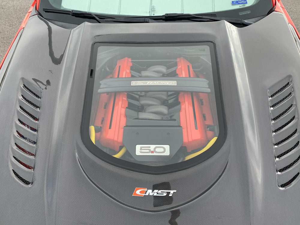 CMST Carbon Fiber Glass Transparent Hood for Ford Mustang S550.1 2015- 2017