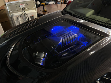 CMST Carbon Fiber Glass Transparent Hood for Ford Mustang S550.1 2015- 2017