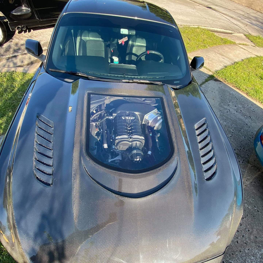 CMST Carbon Fiber Glass Transparent Hood for Ford Mustang S550.1 2015- 2017