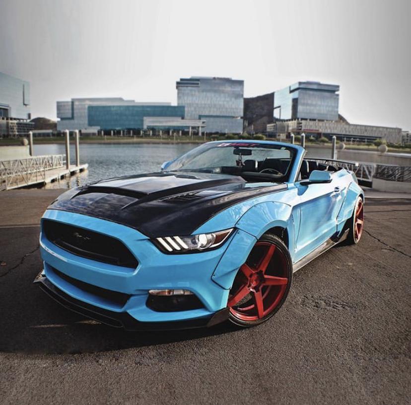 CMST Carbon Fiber Side Skirts for Ford Mustang S550.1 2015- 2017