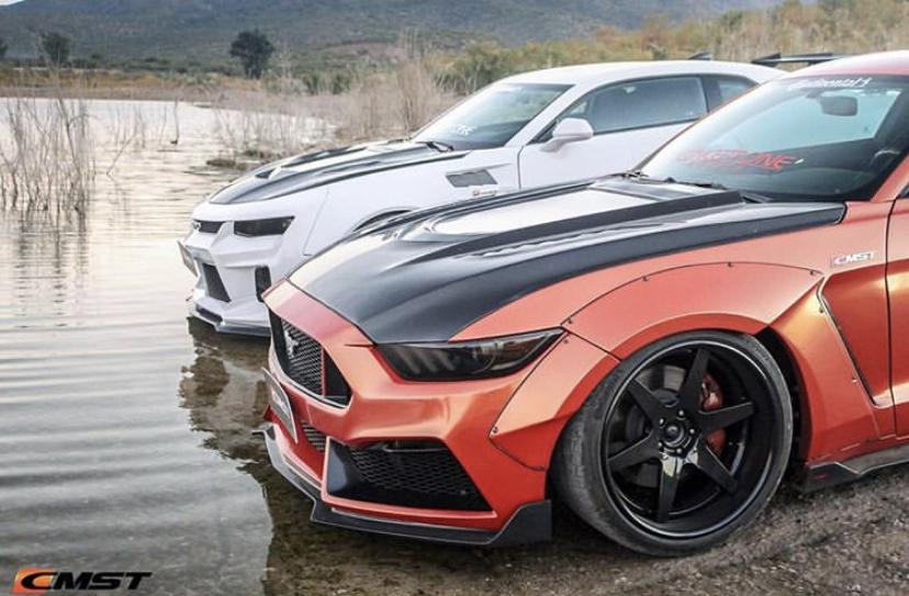 CMST Carbon Fiber Side Skirts for Ford Mustang S550.1 2015- 2017