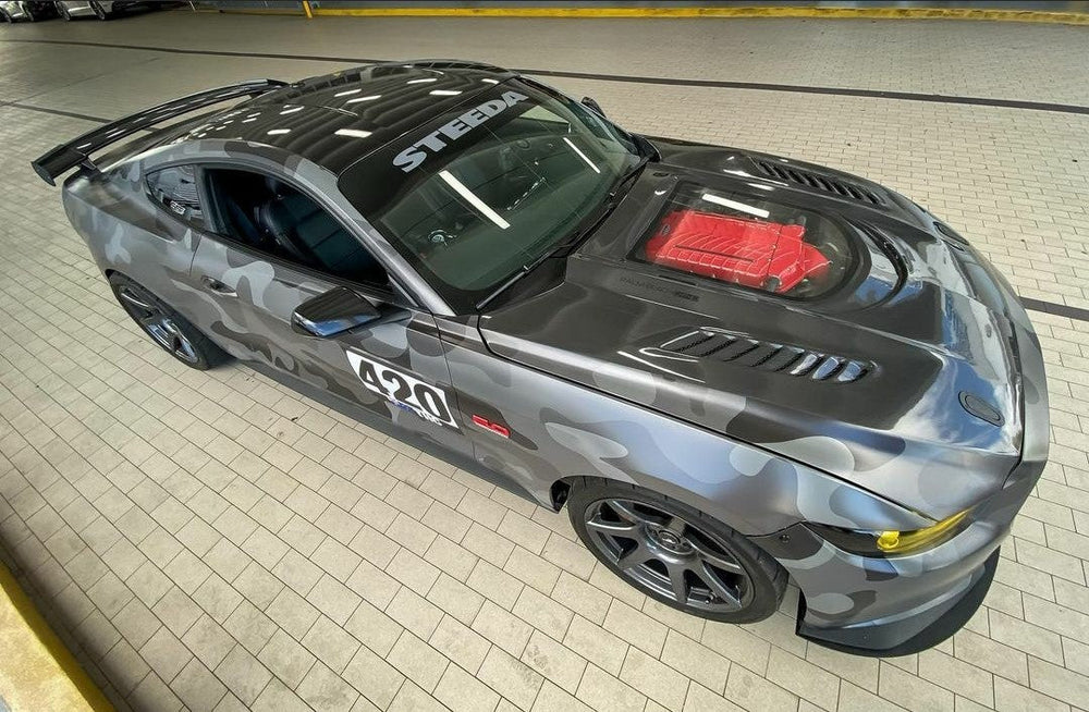 CMST Carbon Fiber Glass Transparent Hood for Ford Mustang S550.1 2015- 2017