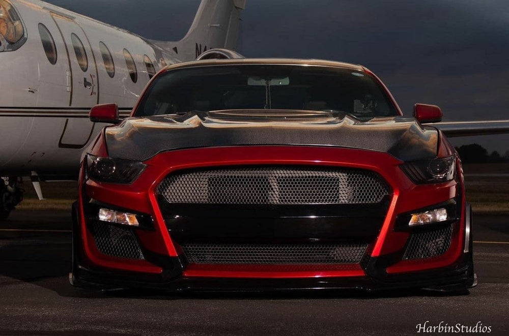 CMST Carbon Fiber Glass Transparent Hood for Ford Mustang S550.1 2015- 2017