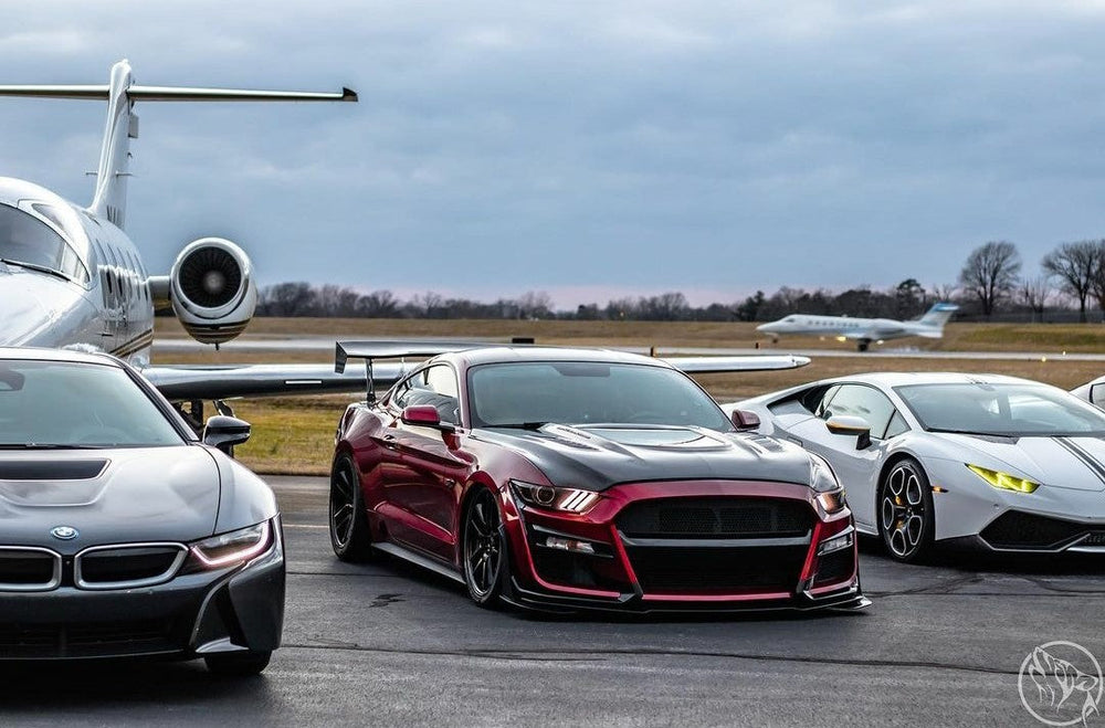 CMST Carbon Fiber Glass Transparent Hood for Ford Mustang S550.1 2015- 2017