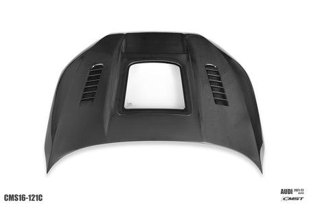 CMST Tempered Glass Transparent Carbon Fiber Hood Bonnet Ver.1 for Audi RS3 S3 A3 8Y 2021-ON