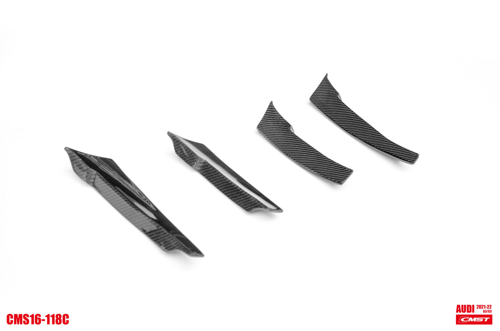 CMST Carbon Fiber Front Bumper Canards for Audi S3 A3 8Y 2021-ON