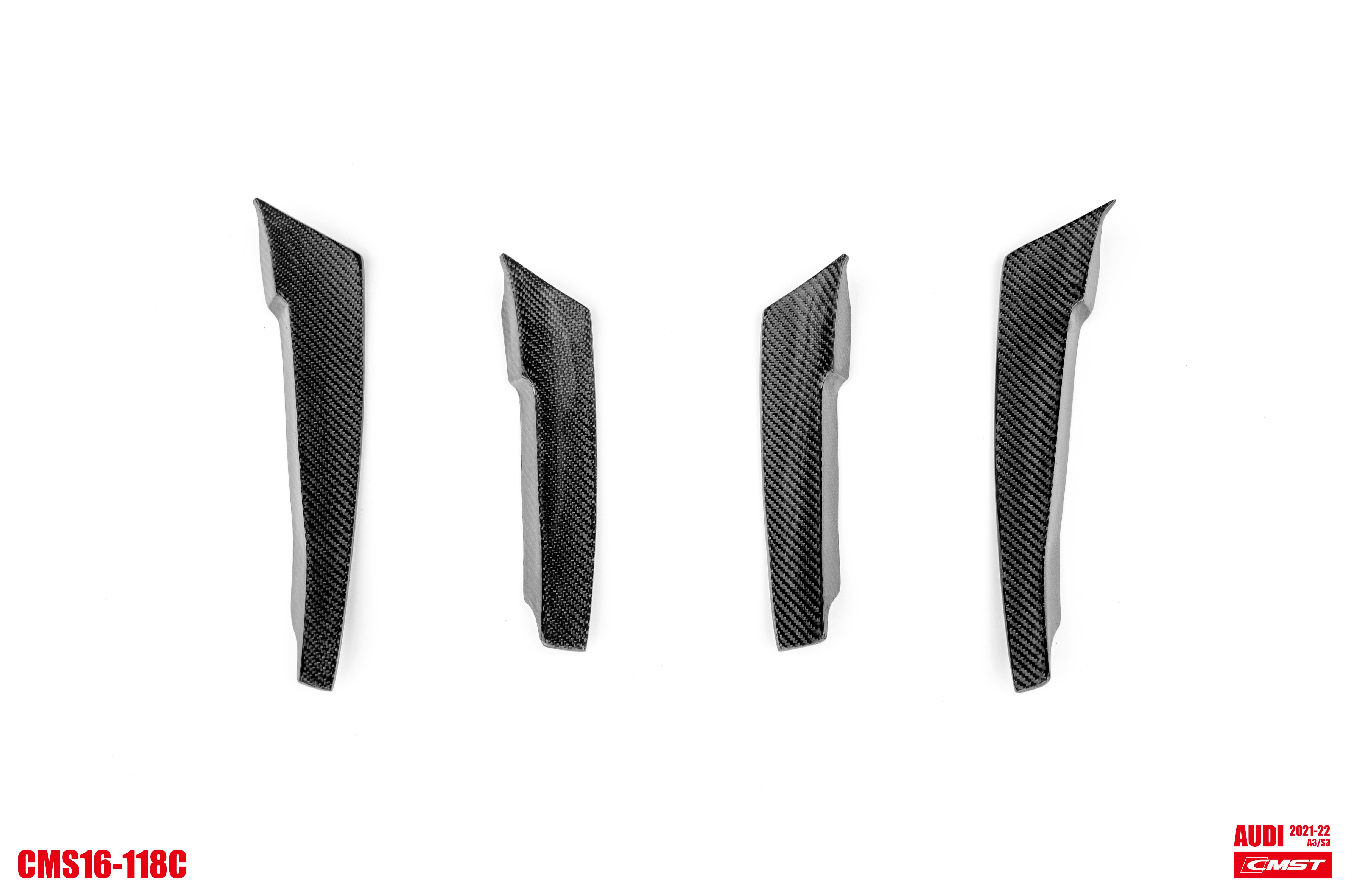 CMST Carbon Fiber Front Bumper Canards for Audi S3 A3 8Y 2021-ON