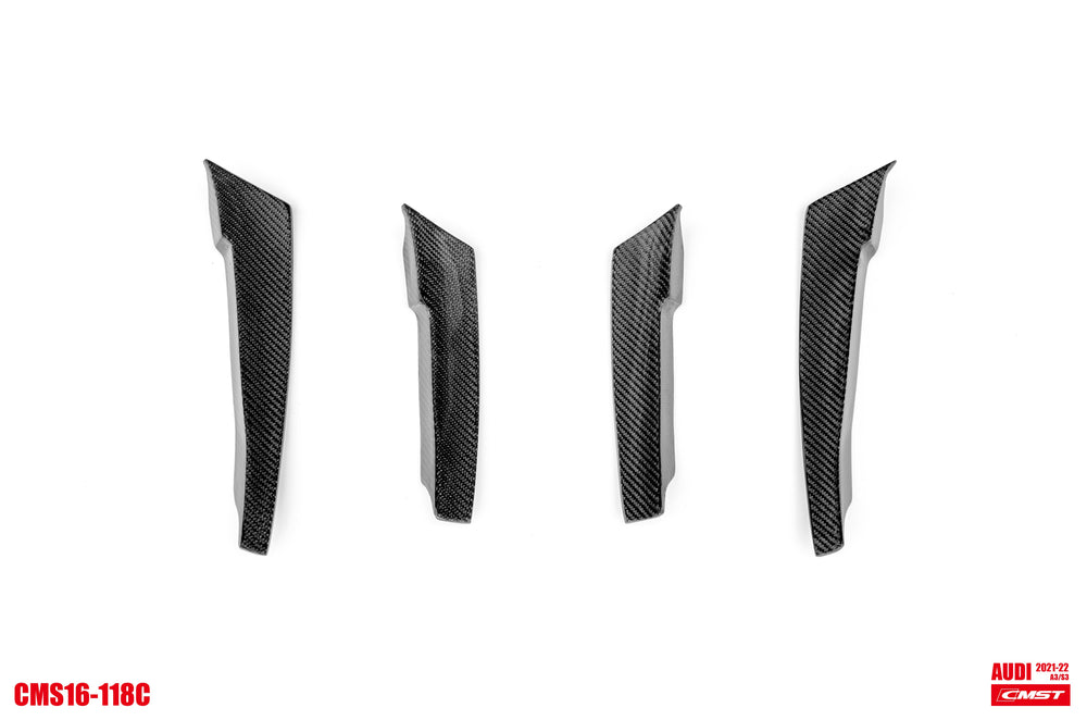 CMST Carbon Fiber Front Bumper Canards for Audi S3 A3 8Y 2021-ON