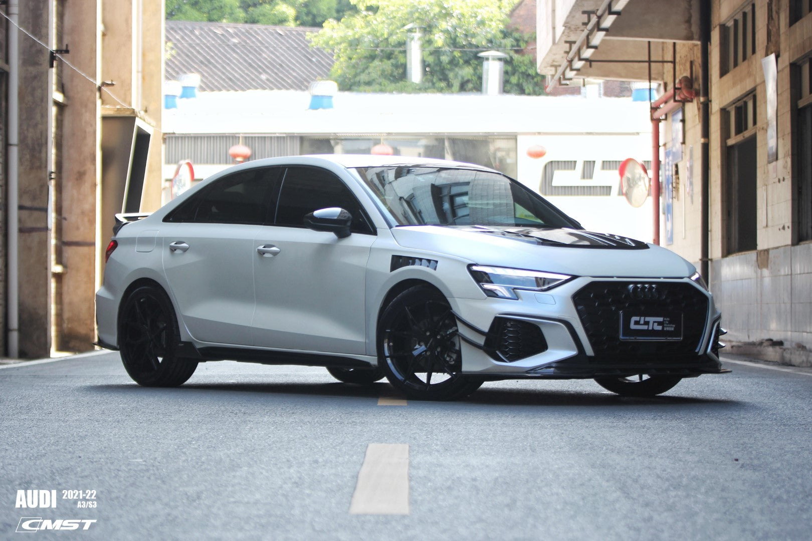 CMST Carbon Fiber Front Bumper Canards for Audi S3 A3 8Y 2021-ON