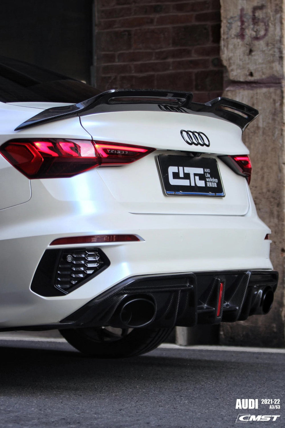 CMST Carbon Fiber Rear Diffuser for Audi S3 A3 8Y 2021-ON