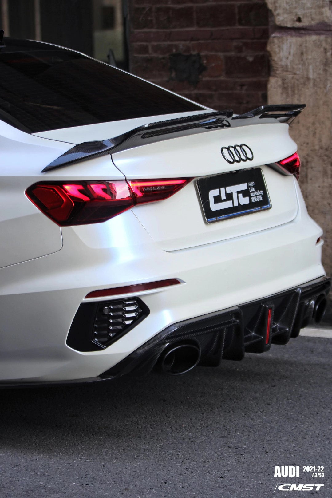 CMST Carbon Fiber Rear Spoiler V1 for Audi RS3 S3 A3 8Y 2021-ON