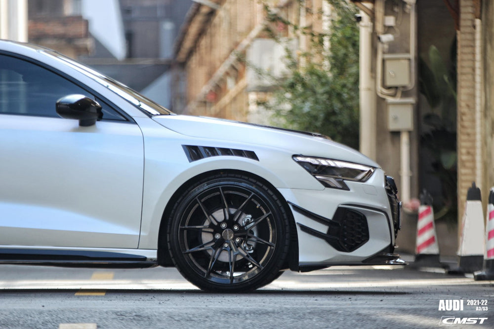 CMST Carbon Fiber Front Bumper Canards for Audi S3 A3 8Y 2021-ON