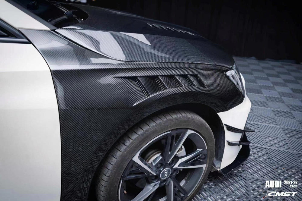 CMST Pre-preg Carbon Fiber Front Fenders Replacement for Audi S3 A3 8Y 2021-ON