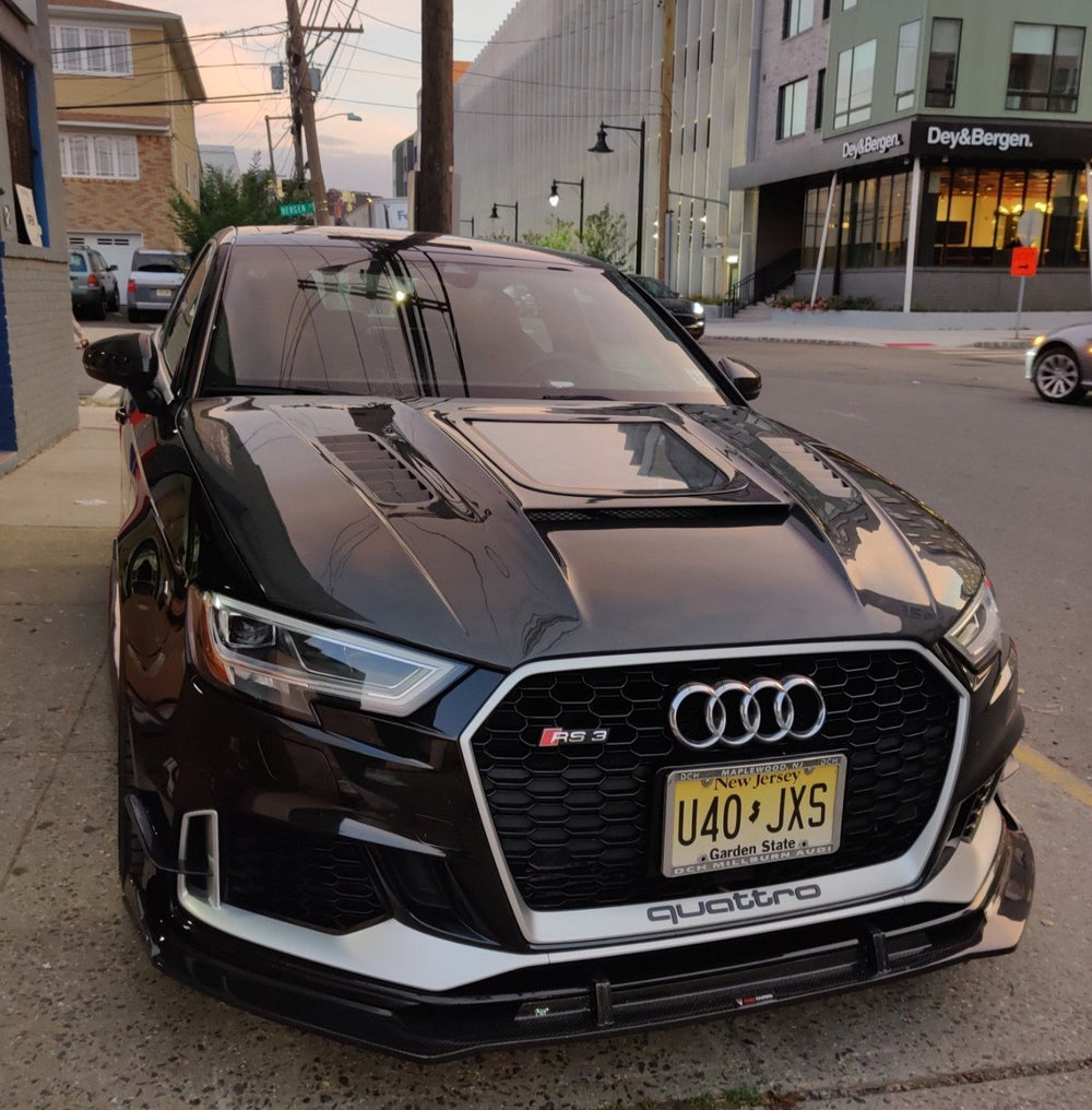 CMST Glass Transparent Carbon Fiber Hood Bonnet Ver.3 for Audi RS3 2018-2020 & 2014-2020 A3 & A3 S Line & S3
