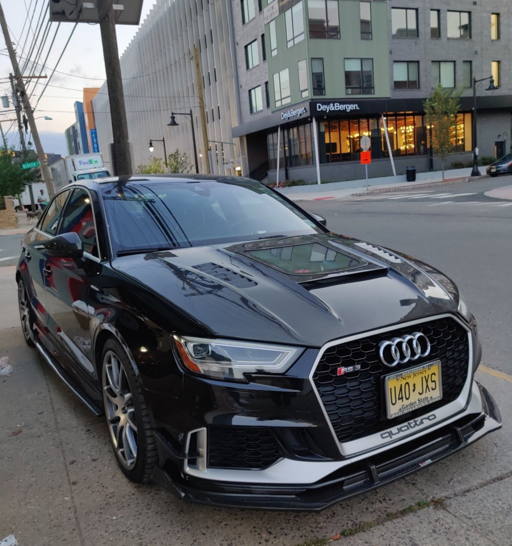 CMST Glass Transparent Carbon Fiber Hood Bonnet Ver.3 for Audi RS3 2018-2020 & 2014-2020 A3 & A3 S Line & S3