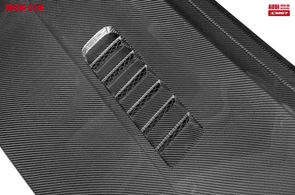 CMST Glass Transparent Carbon Fiber Hood Bonnet Ver.3 for Audi RS3 2018-2020 & 2014-2020 A3 & A3 S Line & S3