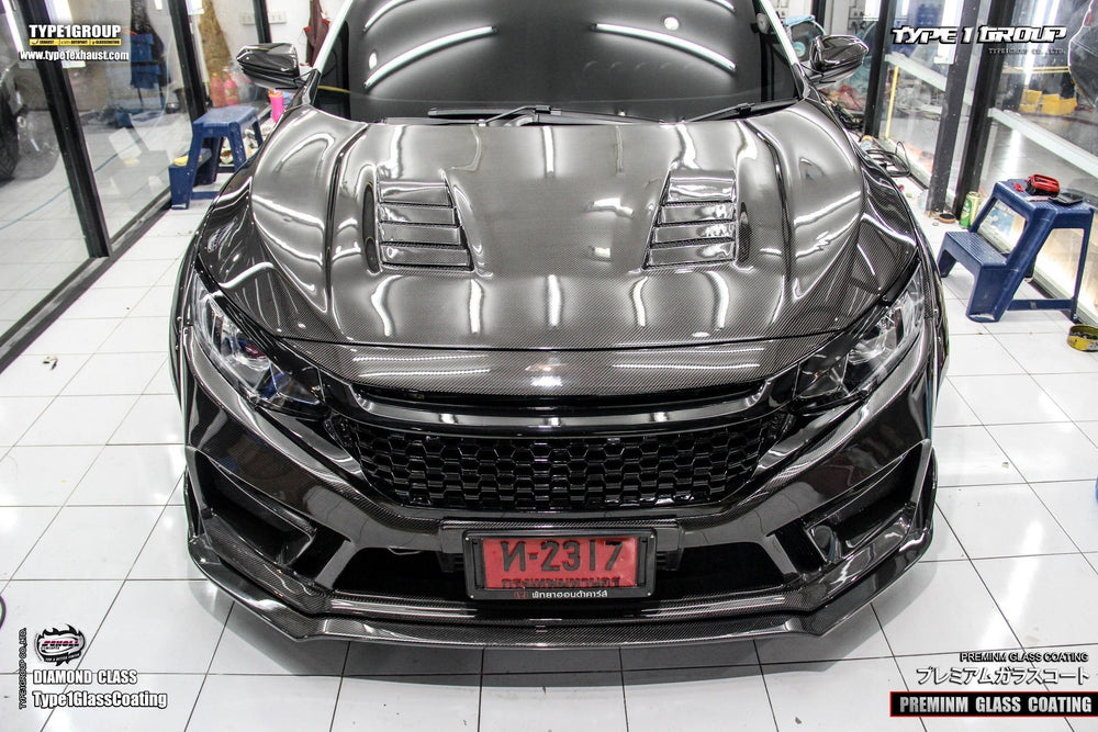 CMST Carbon Fiber Front Bumper & Front Lip for Tuning Honda Honda 10th Gen Civic