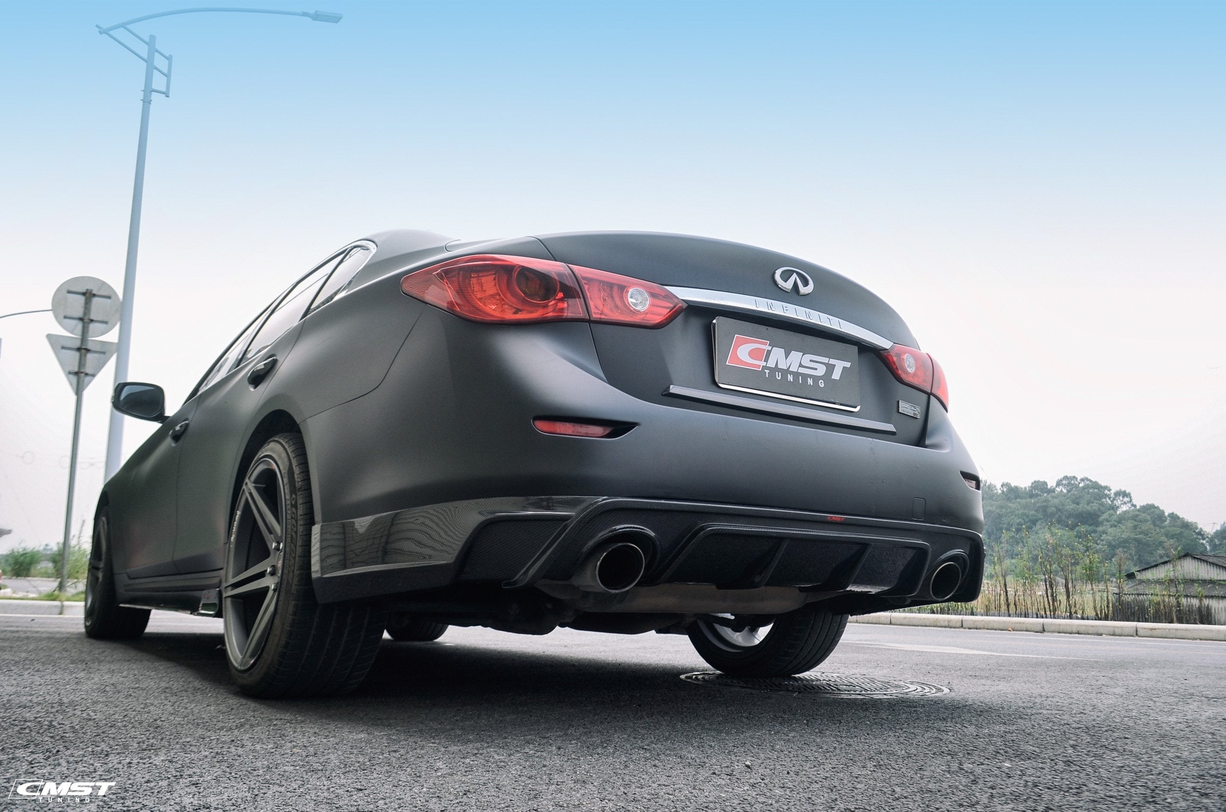 CMST Carbon Fiber Side Skirts for Infiniti Q50 2014-2022