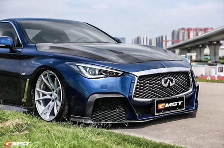 CMST Carbon Fiber Front Bumper & Front Lip for Infiniti Q60 to Project Black S concept 2017-2022