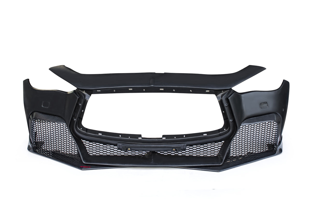 CMST Carbon Fiber Front Bumper & Front Lip for Infiniti Q60 to Project Black S concept 2017-2022