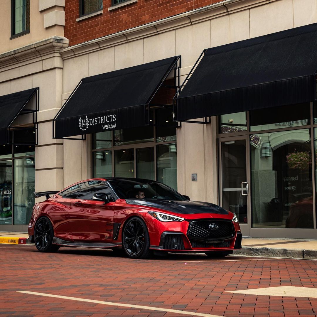 CMST Carbon Fiber Front Bumper & Front Lip for Infiniti Q60 to Project Black S concept 2017-2022