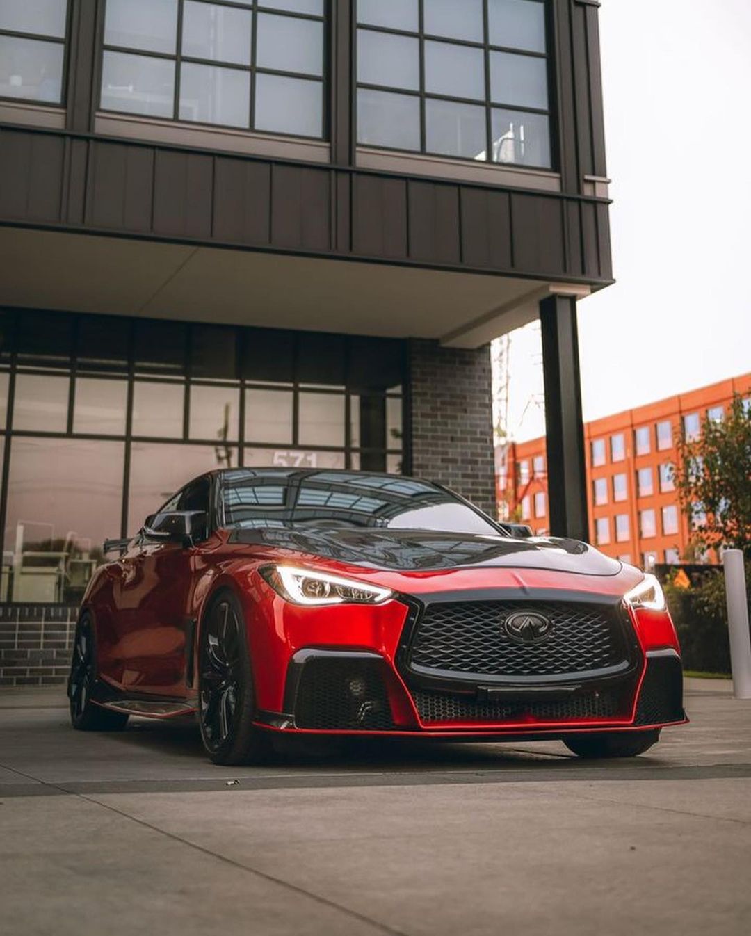 CMST Carbon Fiber Front Bumper & Front Lip for Infiniti Q60 to Project Black S concept 2017-2022